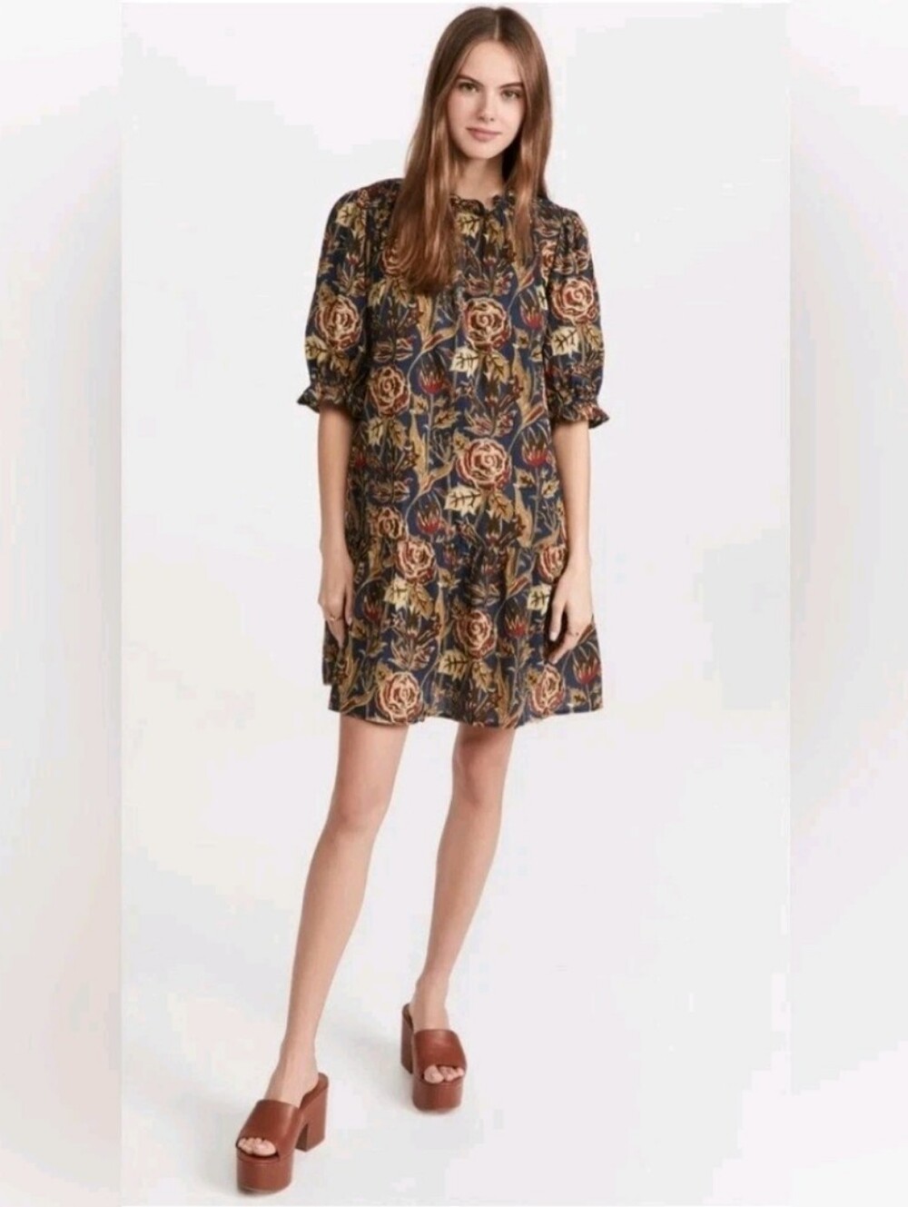 Velvet By Graham & Spencer Tory Floral Block Print Mini Dress